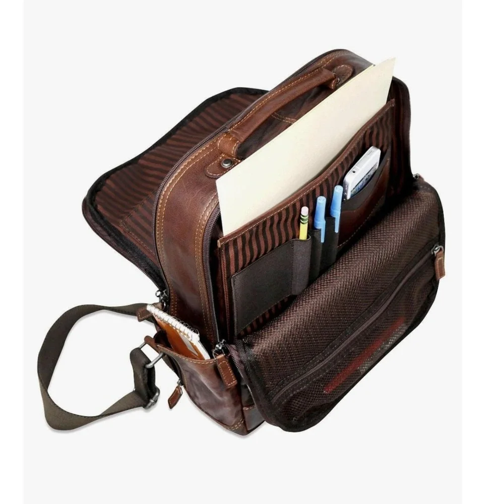 Jack Georges Voyager Compact Convertible Backpack Crossbody Brown‎